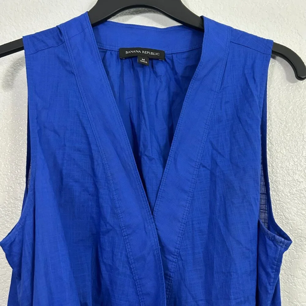 Banana Republic Stampa Sleeveless Tiered Wrap Dress - Picture 6 of 8
